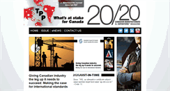 Desktop Screenshot of 2020magazine.ca